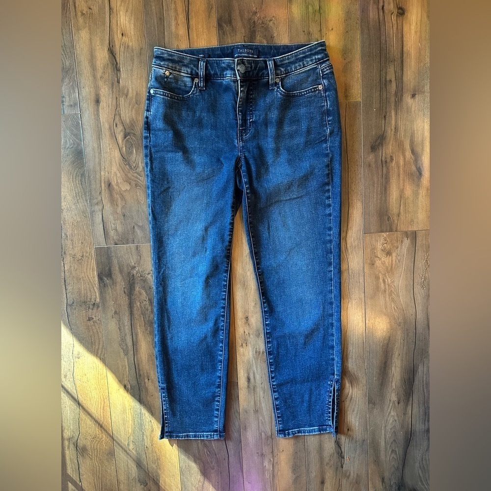 Talbots Simply Flattering Collection Ankle Jeans | Size 2P | Dark Wash Denim